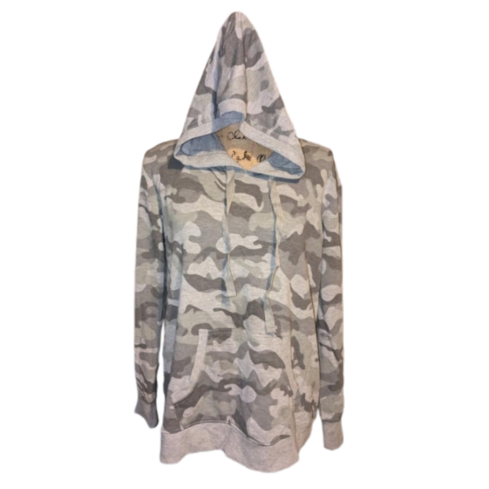 Jane & Delancey Pullover Hoodie Size Medium Camo Rayon Blend